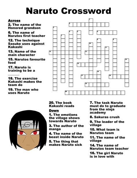 The <b>Crossword</b> Solver finds answers to classic crosswords and cryptic <b>crossword</b> puzzles. . Naruto genre crossword clue